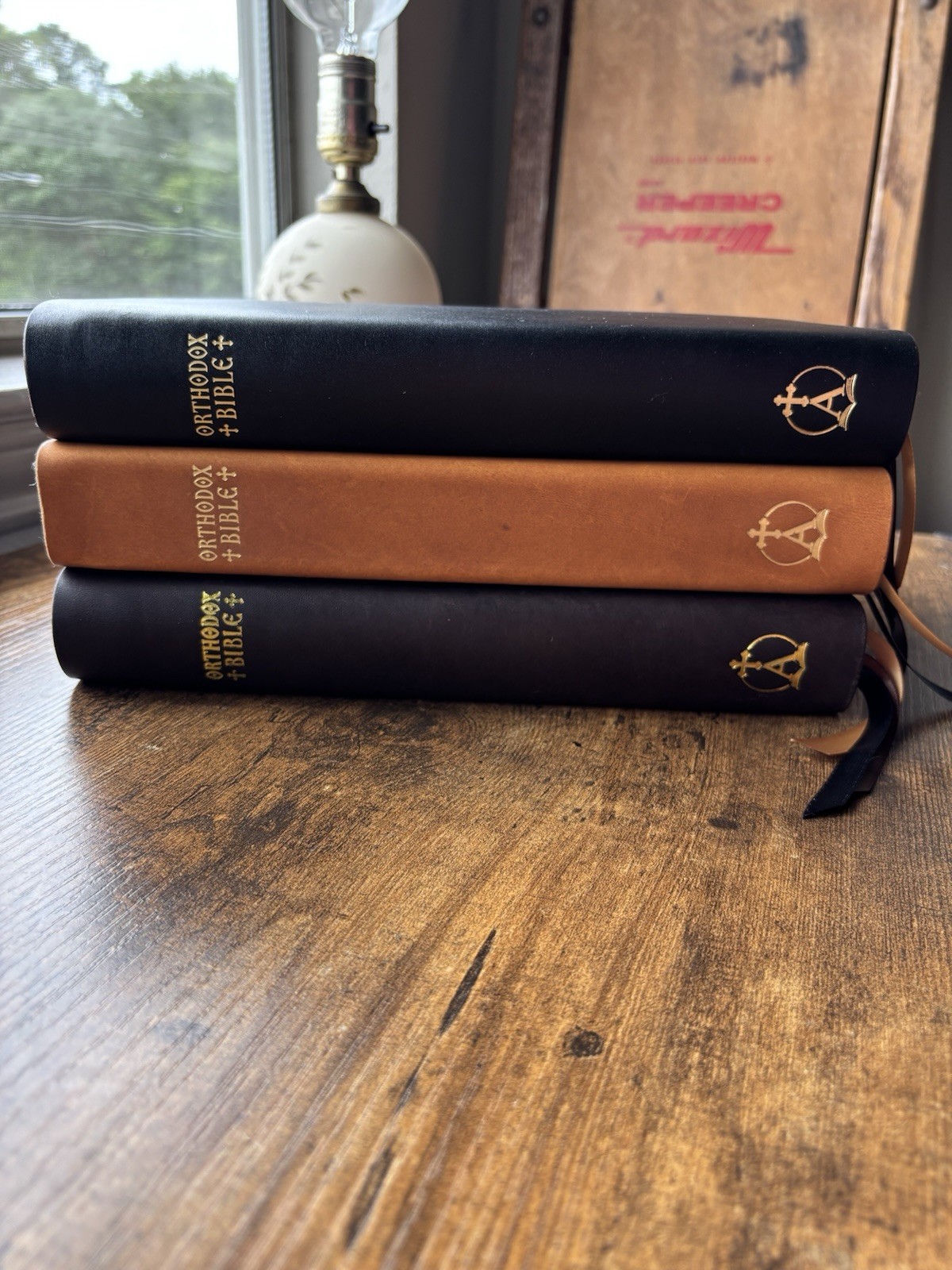 Orthodox Study Bible NKJV Handmade Genuine Leather Bible Choose Color.