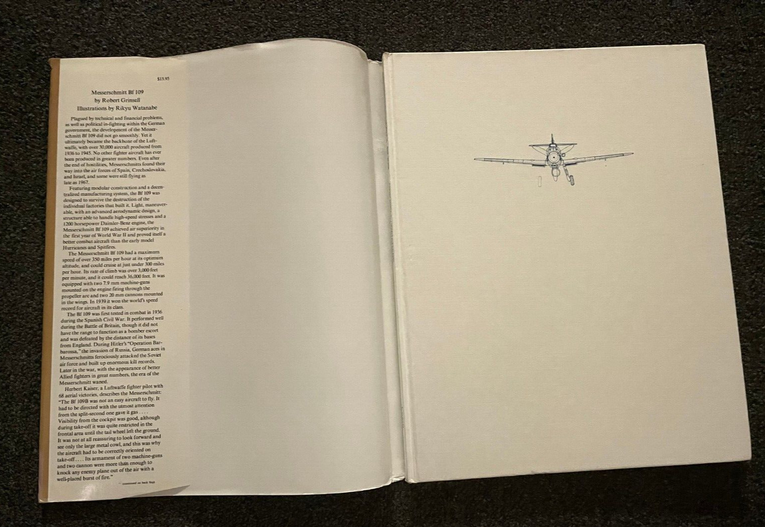 Messerschmitt Bf 109 by Robert Grinsell with folded Pages