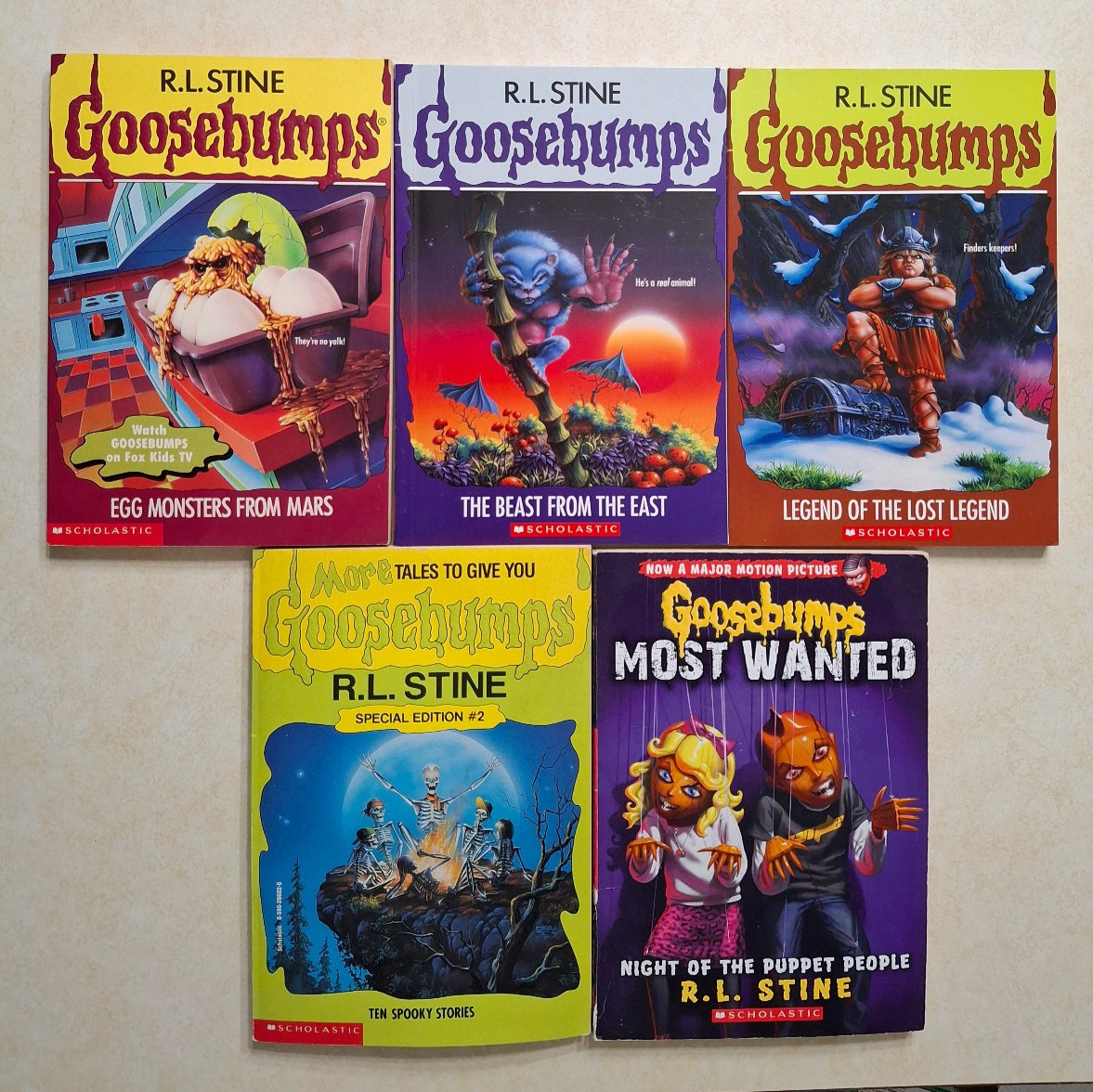 Goosebumps Books Lot of 17 R.L. Stine Mostly Vintage 1990s Paperbacks More Tales