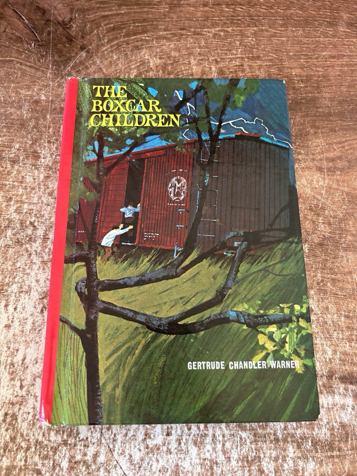 Vintage The Boxcar Children by Gertrude Chandler Warner 1977 Red Spine Hardcover