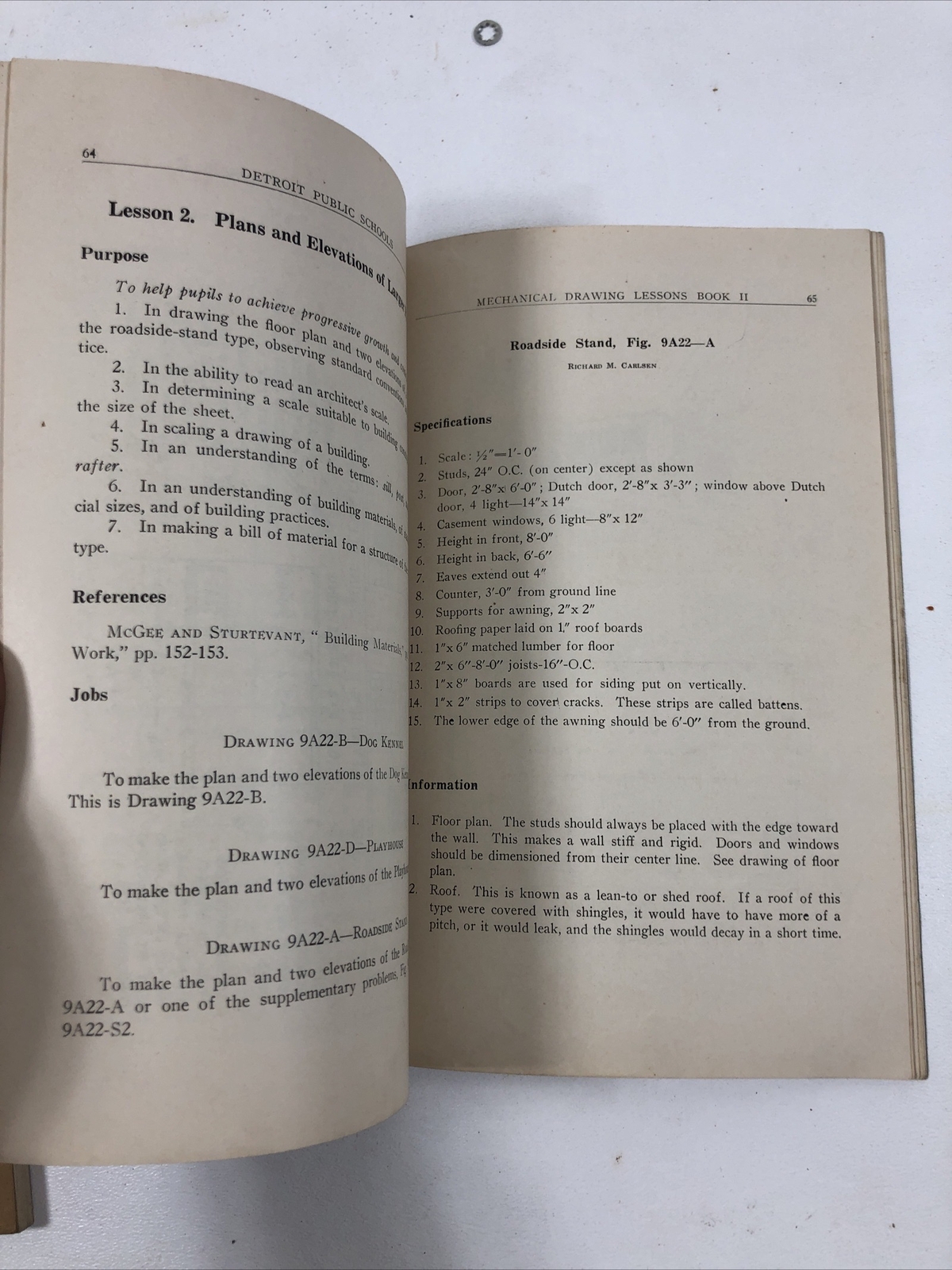 Mechanical Drawing Lessons: Intermediate, Bk 2 – Detroit Schools (PB, 1934)