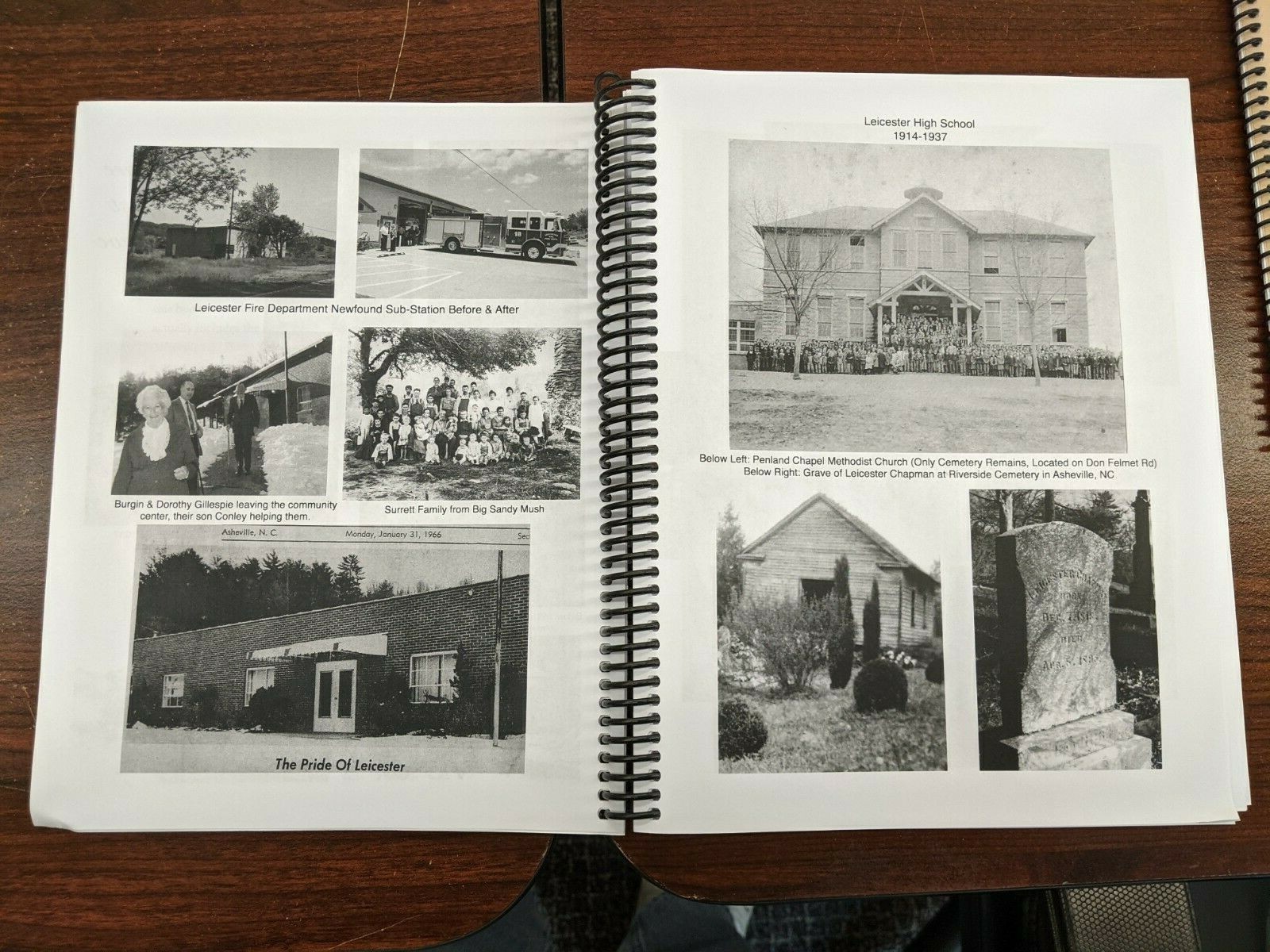 LEICESTER, BUNCOMBE Co, NC History Book, 2016 by Greg Brookshire, 391 pages