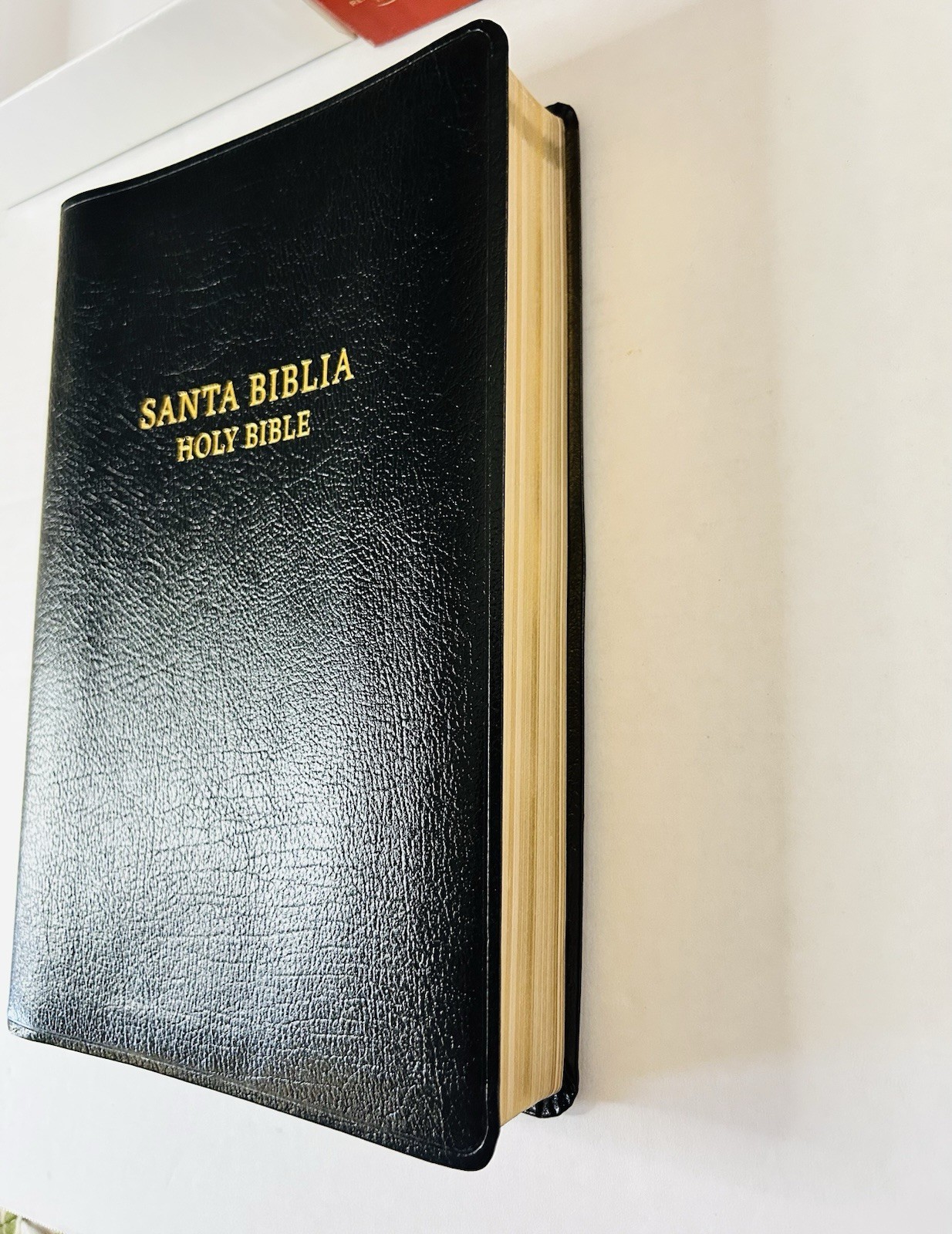 SANTA BIBLIA BILINGUE BIBLE RVR 1960 KJV SEALED BLACK LEATHER New Open/box