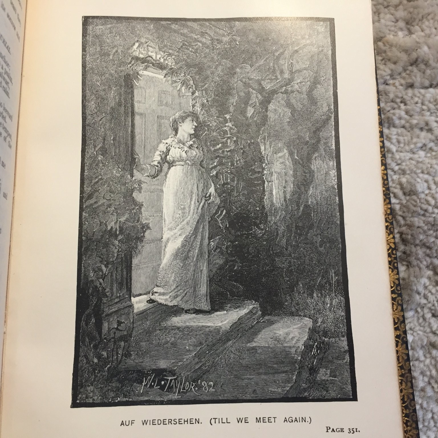 The Cambridge Book of Poetry and Song Bates 1887 Illustrated Poetry Book