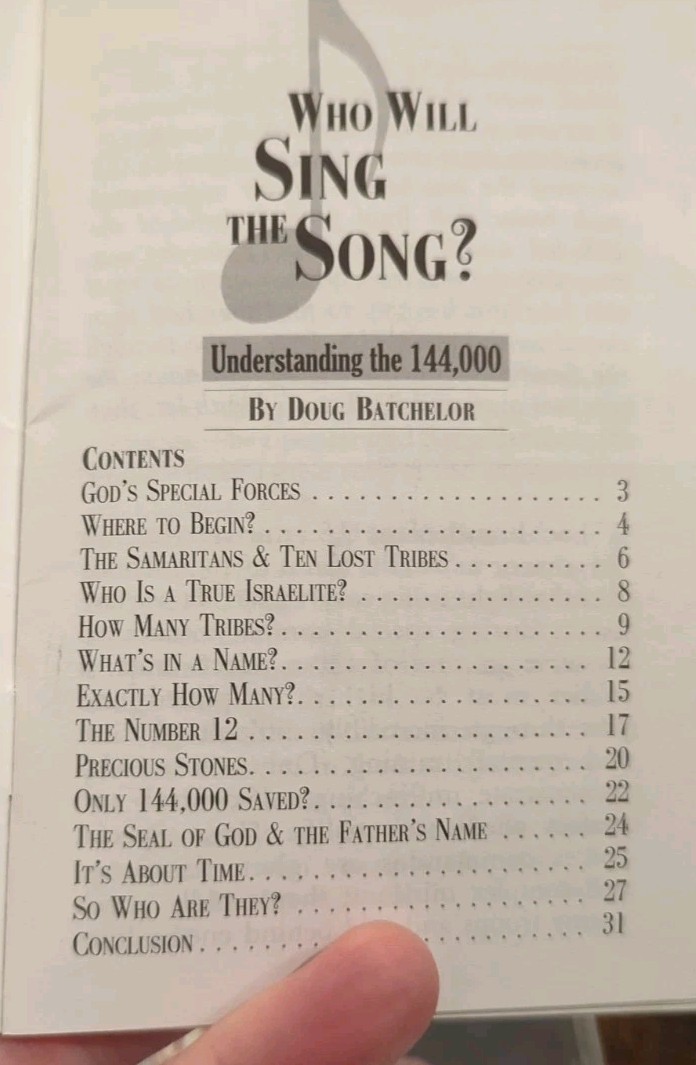 Who Will Sing the Song? The 144,000 by Doug Batchelor (2005, Pamphlet) VERY GOOD