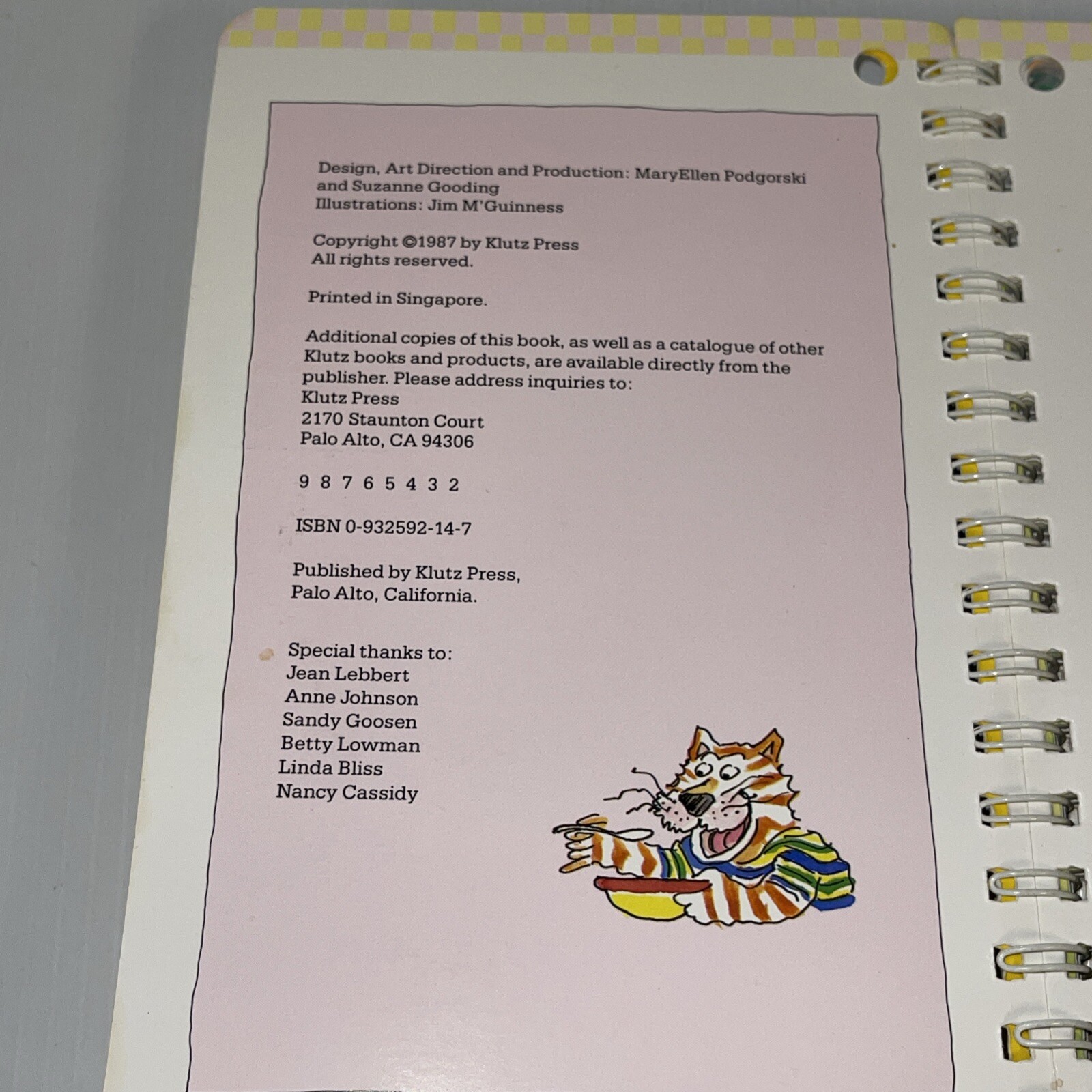Kids Cooking A Very Slightly Messy Manual Cookbook 77 Pages Spiral Bound 1987