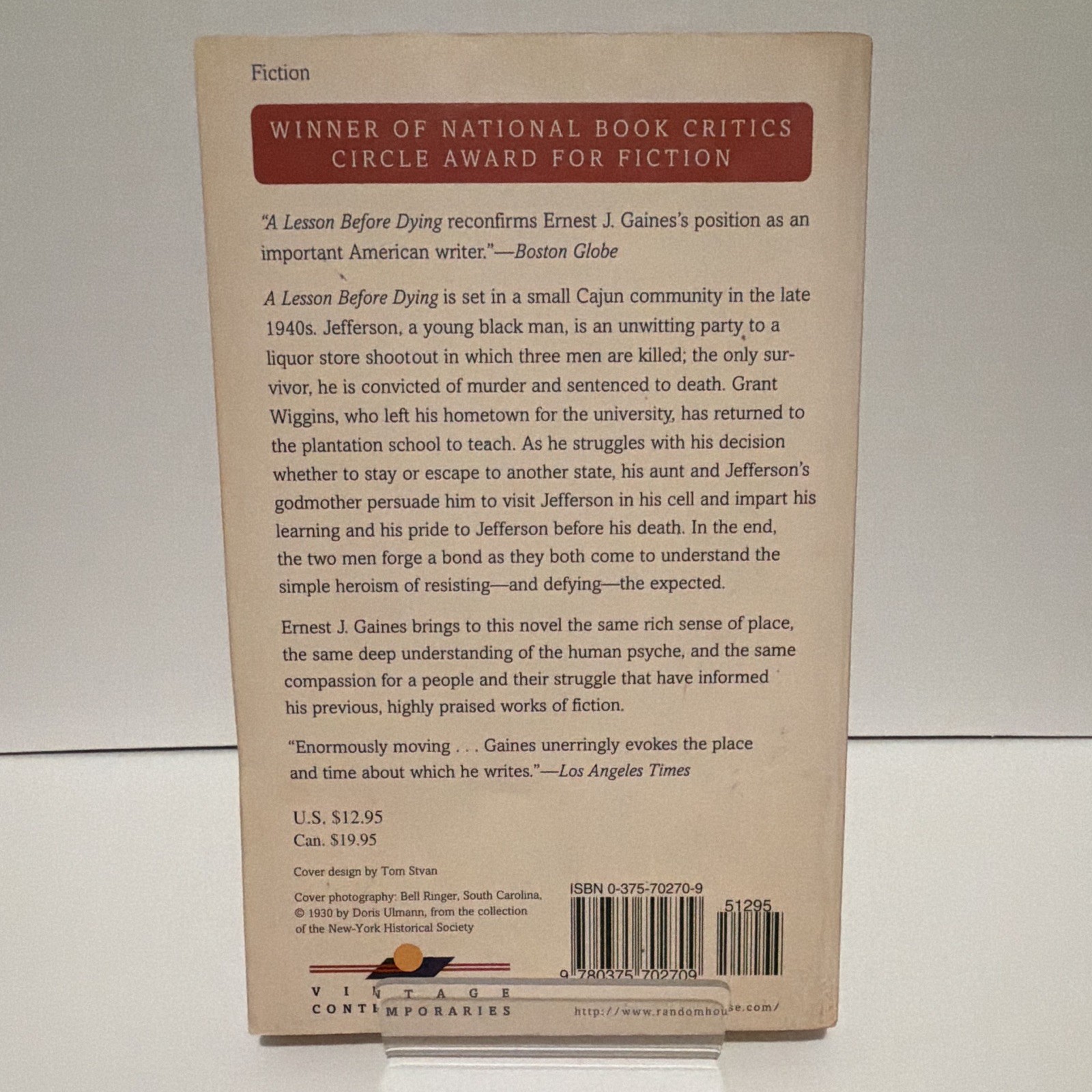 Ernest J. Gaines A Lesson Before Dying Vintage Contemporaries PB Fiction