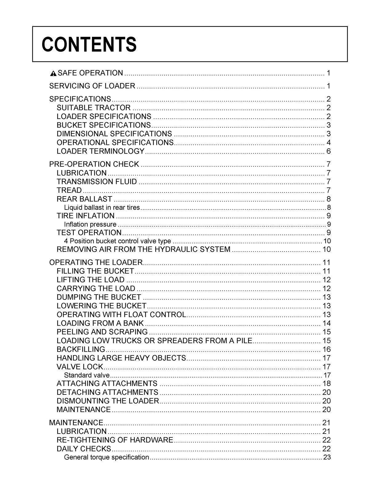KUBOTA LA463 LOADER OPERATORS MANUAL – STEEL WIRE-LOCK BOUND – RUGGED COVERS