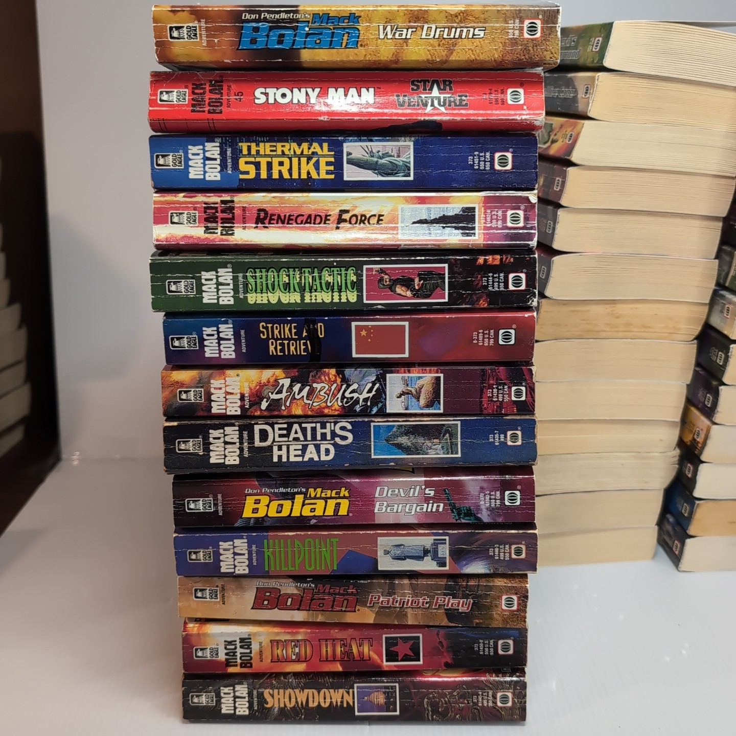 Lot Of 38 Super Mack Bolan Book First Edition Don Pendleton Action Adventure PB