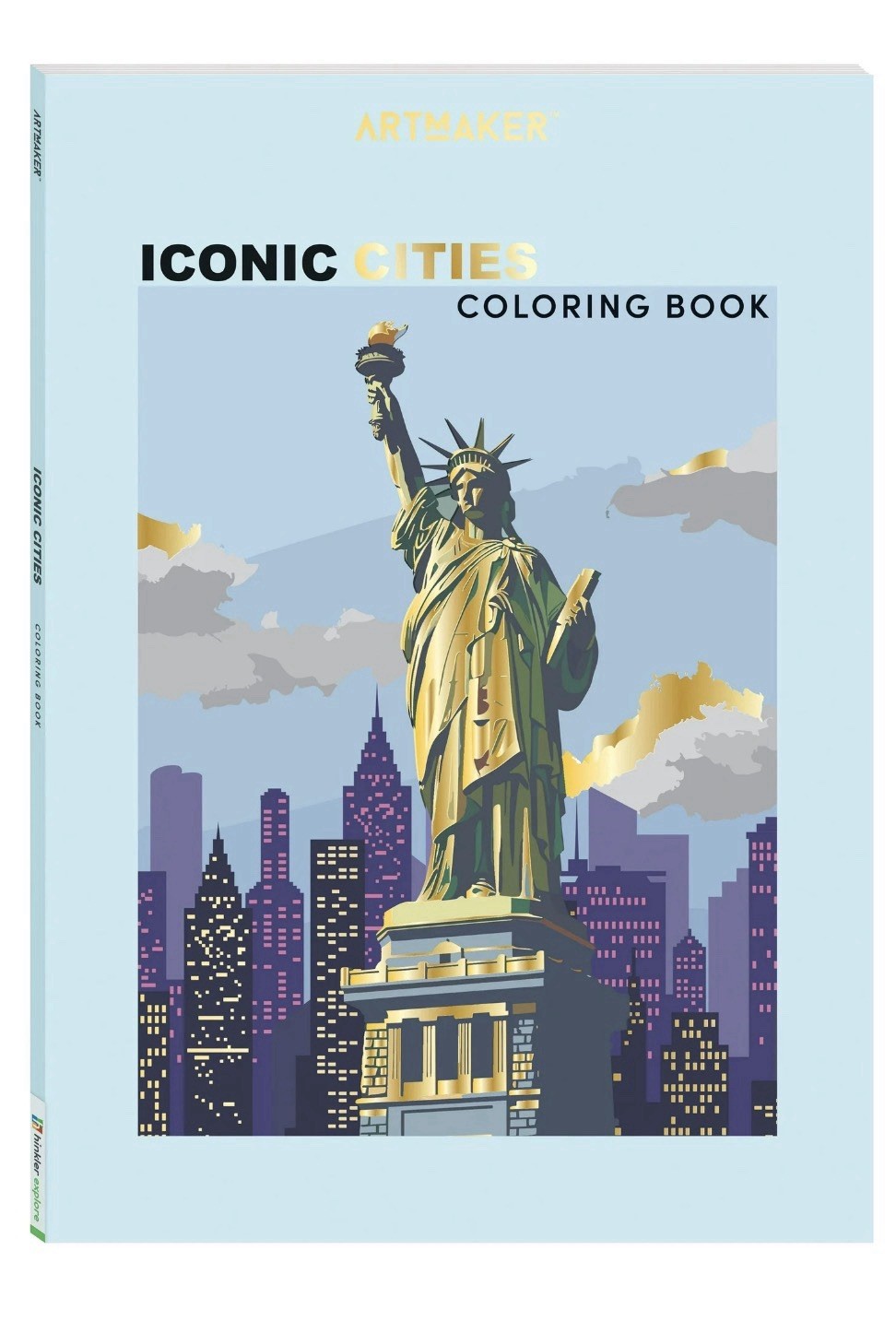 Hinkler Art Maker Iconic Cities Coloring Book, Ages 12 and up, 72 Pages