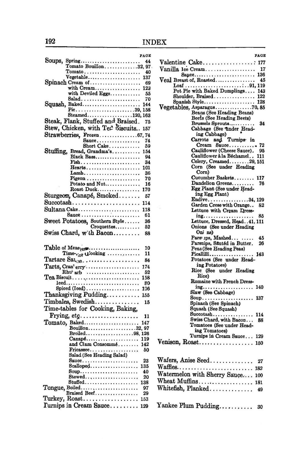 1913 Fifty Two Sunday Dinners Cook Book 191 Pages