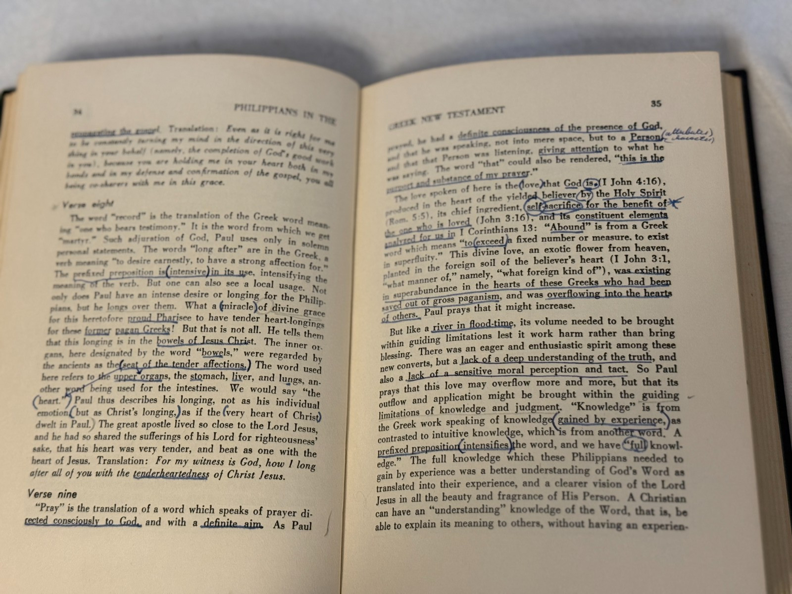 PHILIPPIANS Kenneth S Wuest HC Greek New Testament Bible Study Good notes