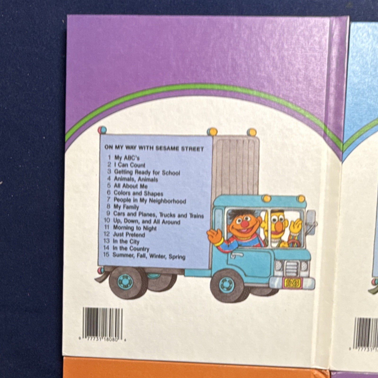 On My Way with Sesame Street Hardcover Lot (4 Books) Vol 3,4,8,9 Illustrated