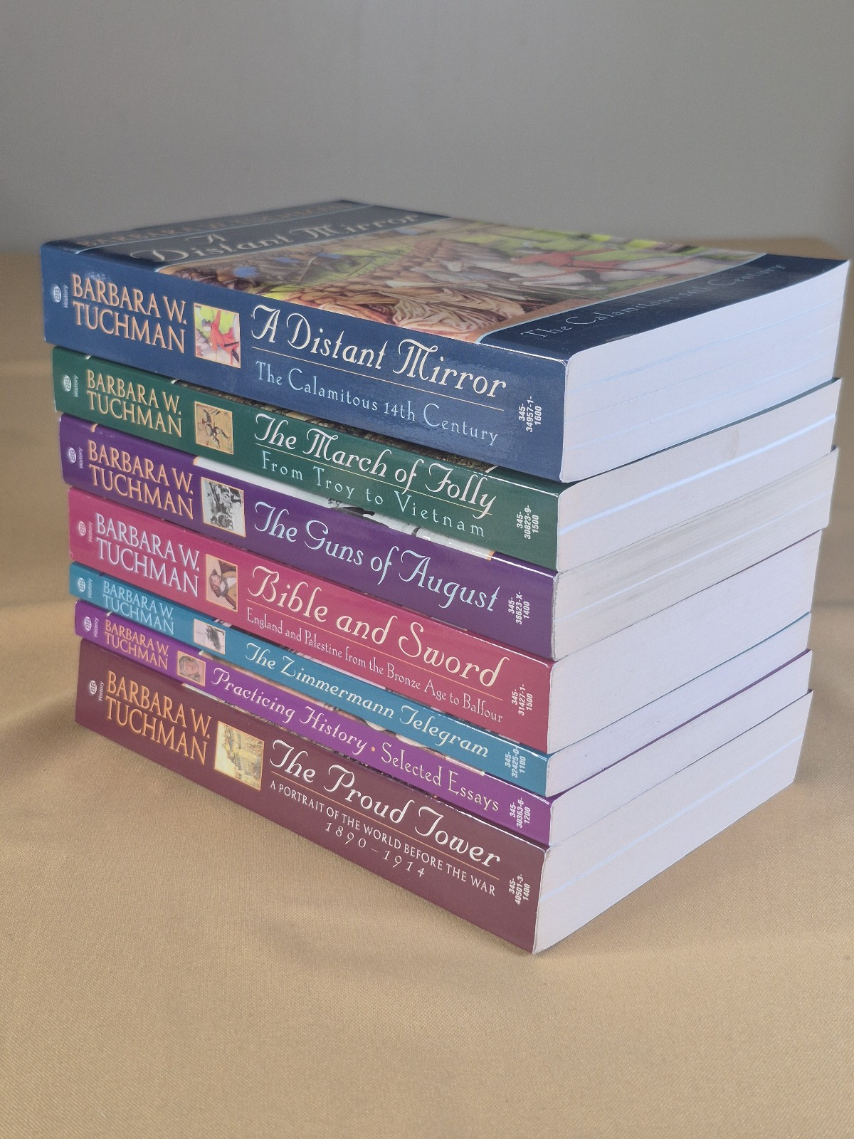 7 Books – NO CREASES – Barbara Tuchman – History – Ballantine Trade Paperbacks