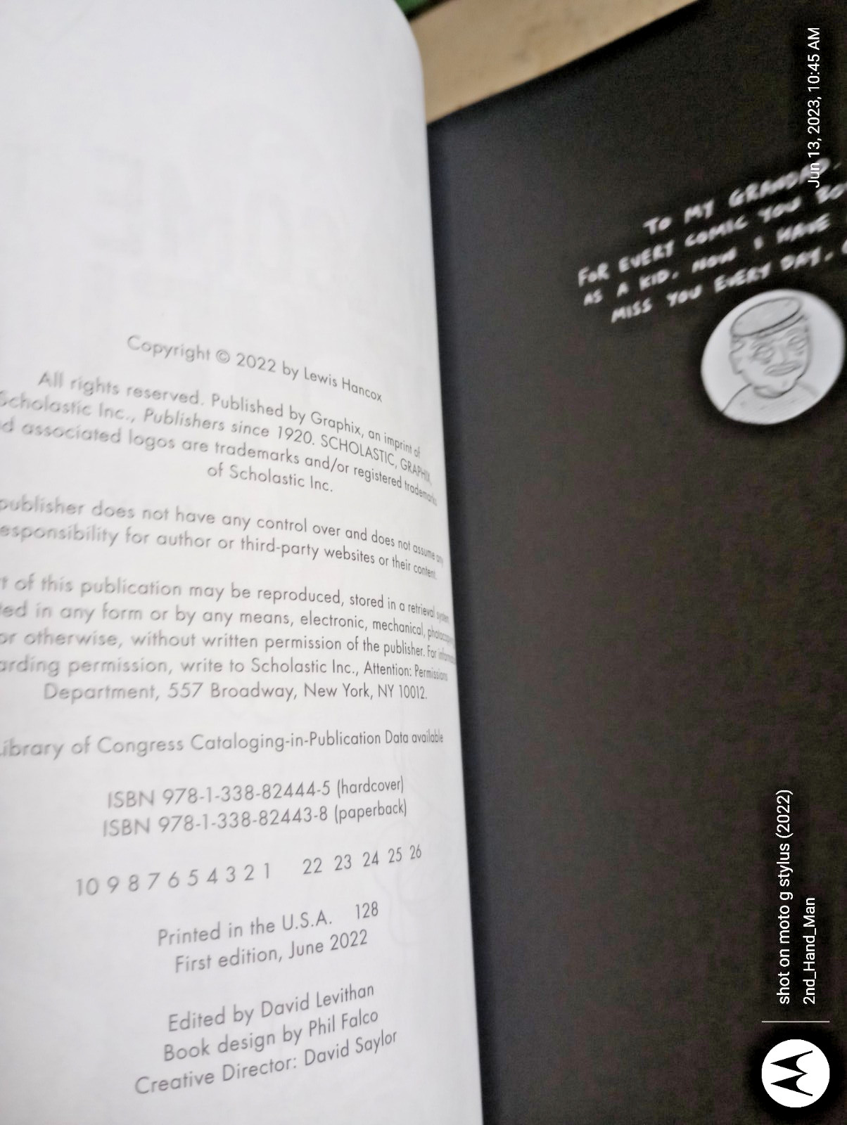 2022 GRAPHIX WELCOME TO ST.HELL LEWIS HANCOX PAPERBACK UNCORRECTED PROOF BOOK