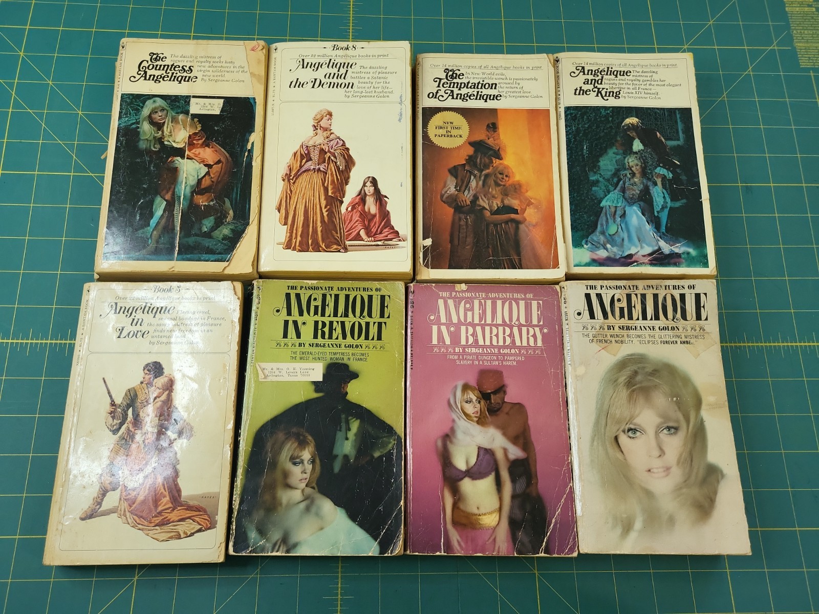 Lot Of 8 Sergeane Golon Pb Books Angelique „SEE PHOTOS“