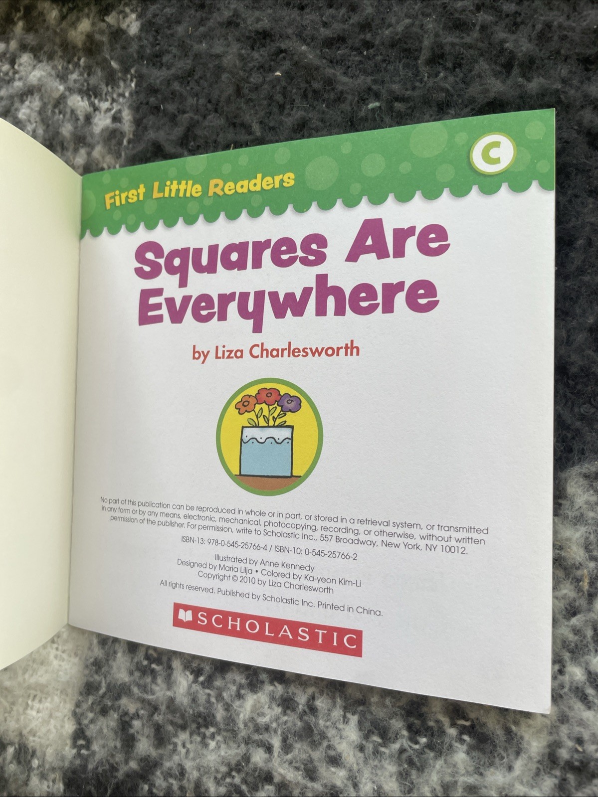 FIRST LITTLE READERS, LIZ CHARLESWORTH, SQUARES ARE EVERYWHERE, 14 by 14CM