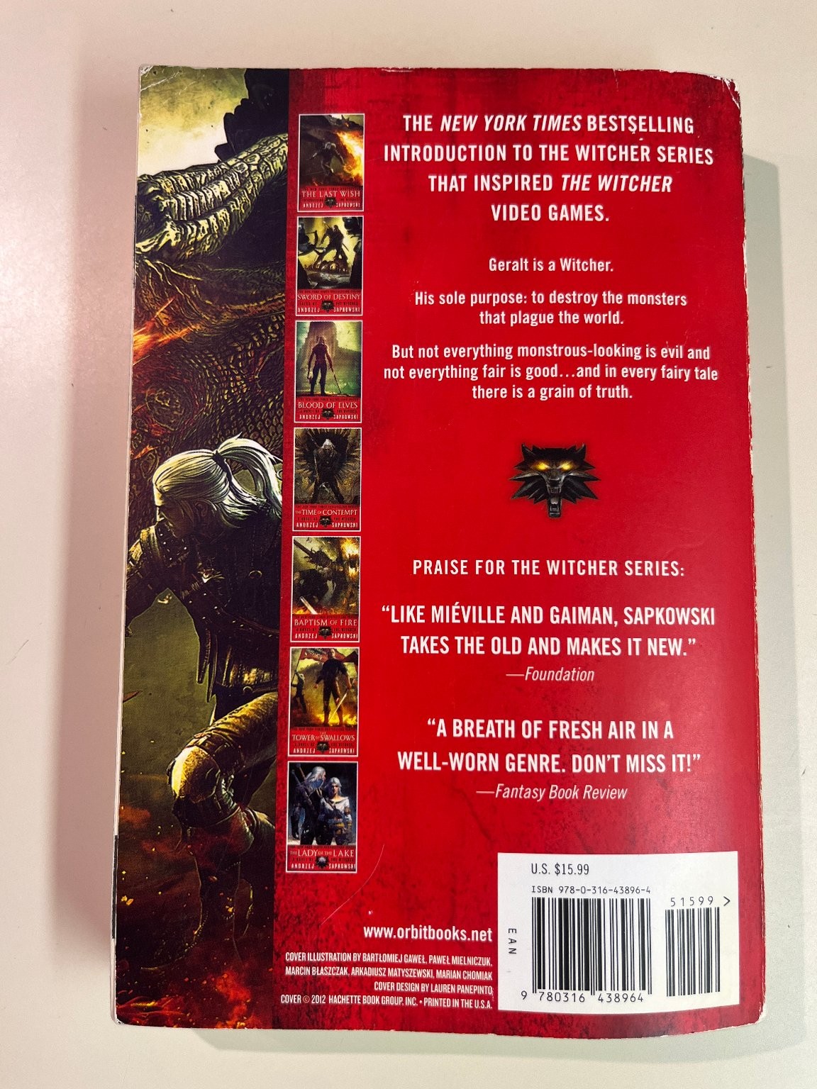 The Witcher: The Last Wish, Andrzej Sapkowski, Orbit Fantasy Paperback Book