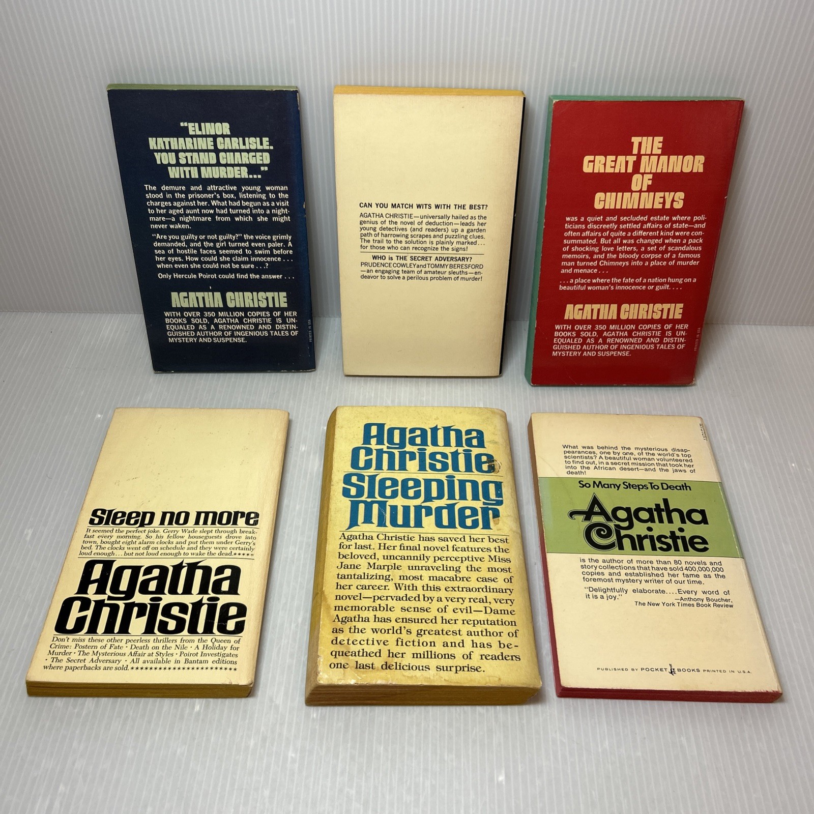 Vintage Agatha Christie Mystery Paperback Lot Of 48 (1960s-1980s) Pocket, Dell