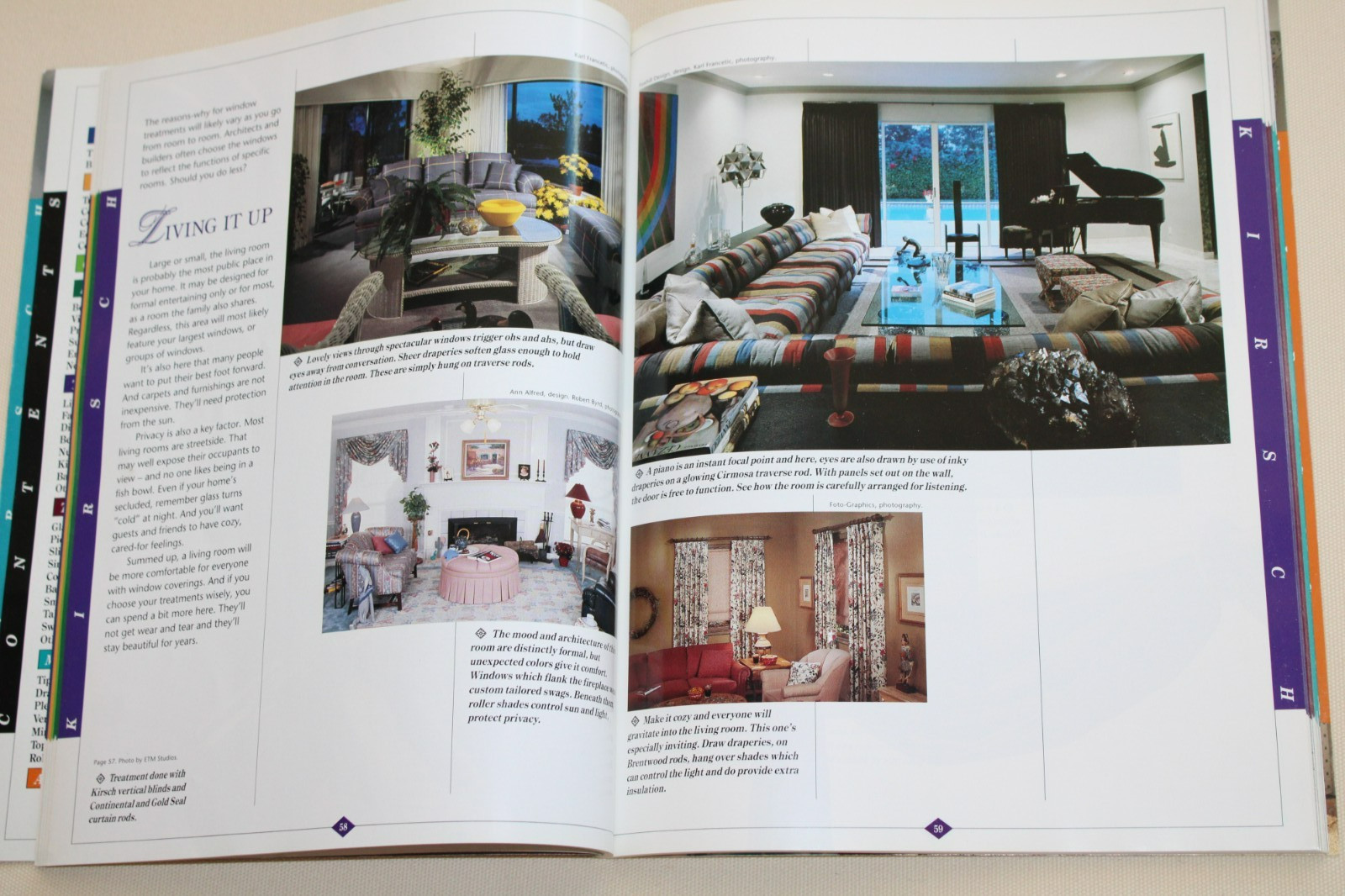 Creative Window Treatments Book Guide Curtains/Drapes + Window Shopping Kirsch