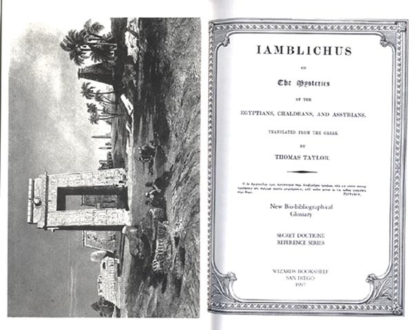 Hardback, Iamblichus ON THE MYSTERIES Chaldean Greek occult Thomas Taylor, new