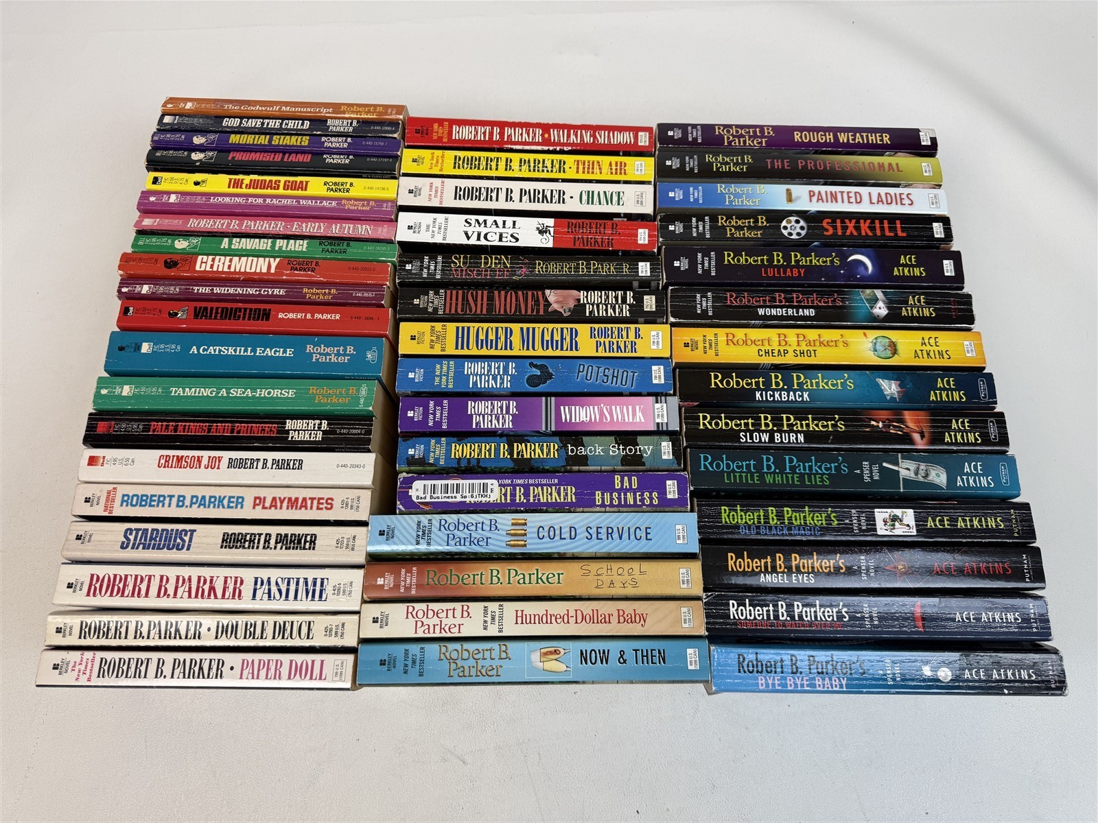 Robert B Parker Lot 49 ALL SPENSER Novels Godwulf Manuscript to Bye Bye Baby