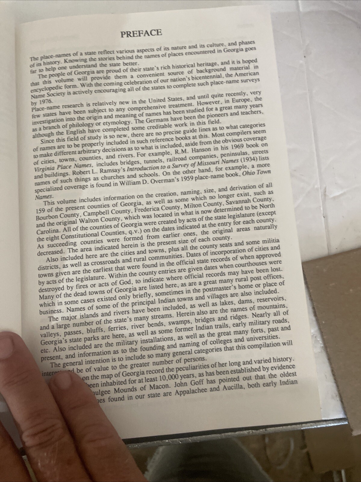 Georgia Places-Names Krakow, Kenneth 1994 Hardcover Edition Georgia Interest