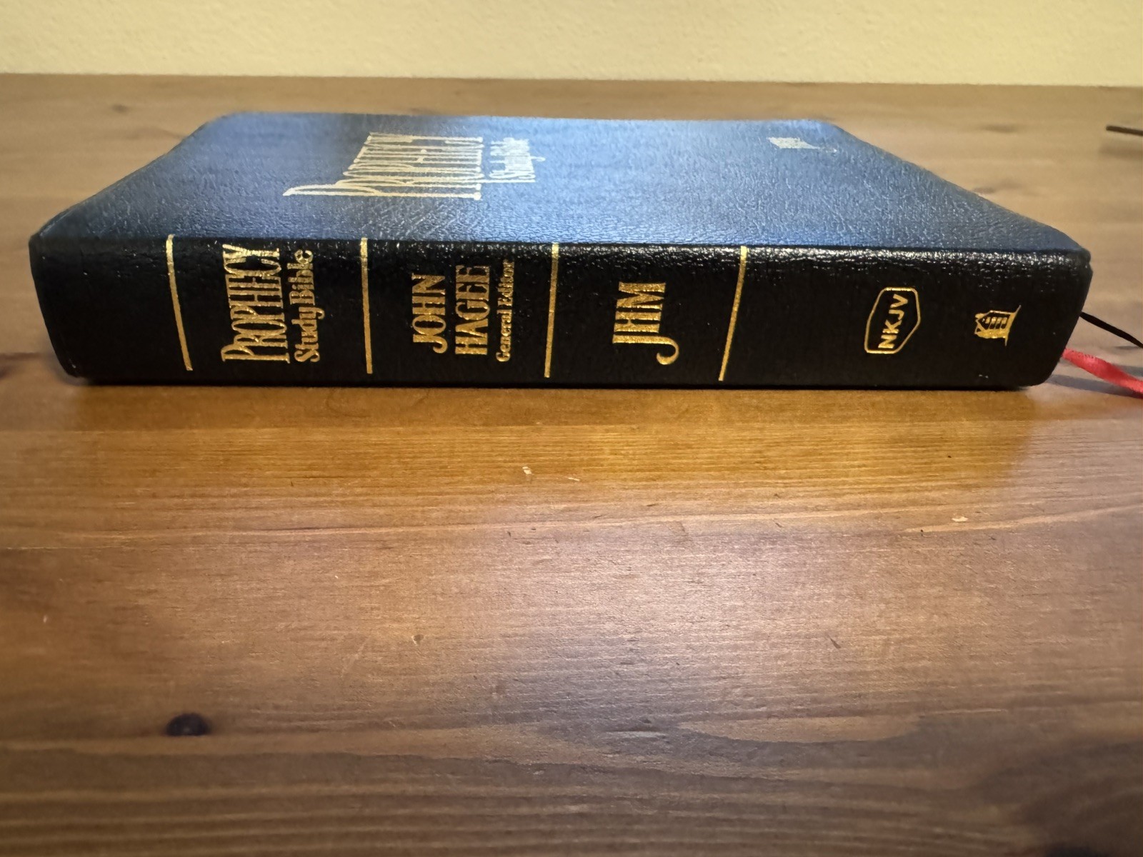 1997 Prophecy Study Bible John Hagee Ministries NKJV Black Bonded Leather