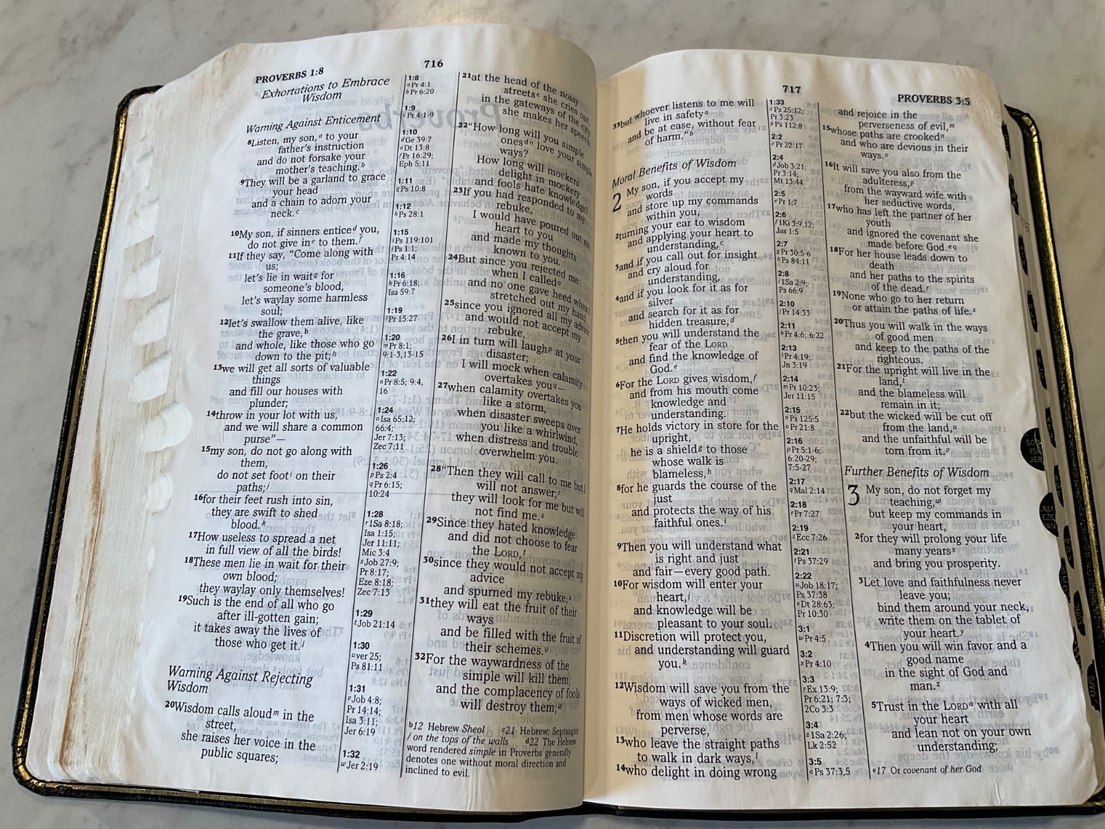 NIV Classic Reference Bible 1988 Top Grain Genuine Leather Text 1984