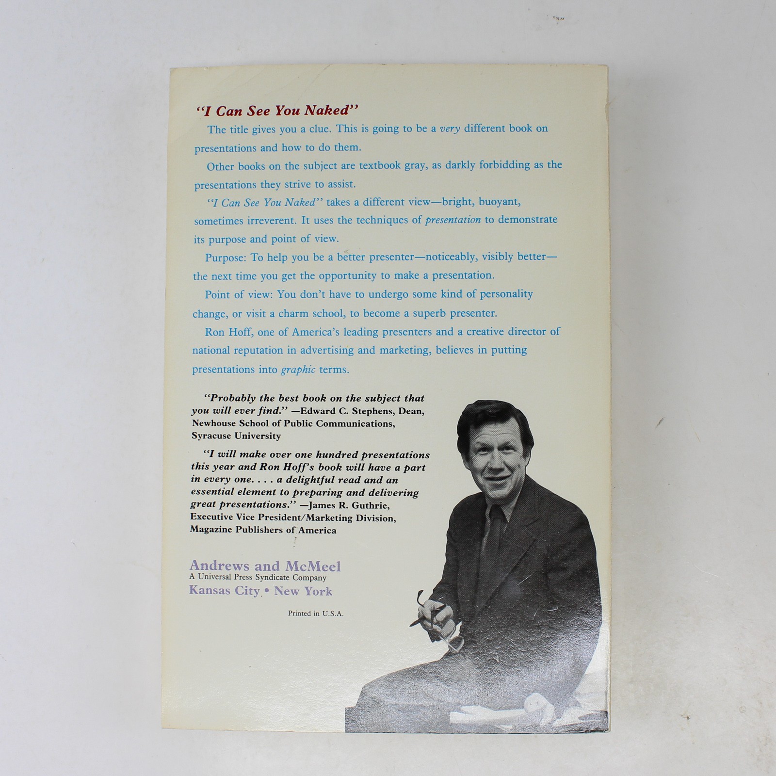 I Can See You Naked A Fearless Guide to Making Great Presentations Hoff 1988 PB