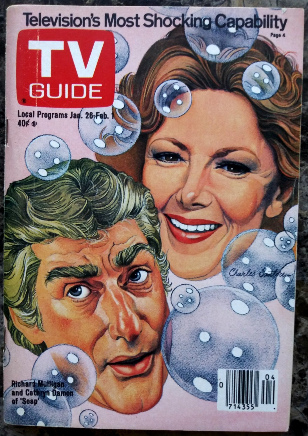TV GUIDE MAGAZINE JAN. 26-FEB 1,1980 RICHARD MULLIGAN OF SOAP .140 PAGES.