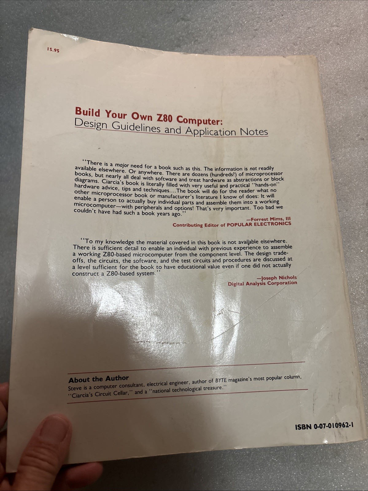 RARE Build Your Own Z80 Computer By Ciarcia 1981 VTG Circuit Cellar BYTE Book