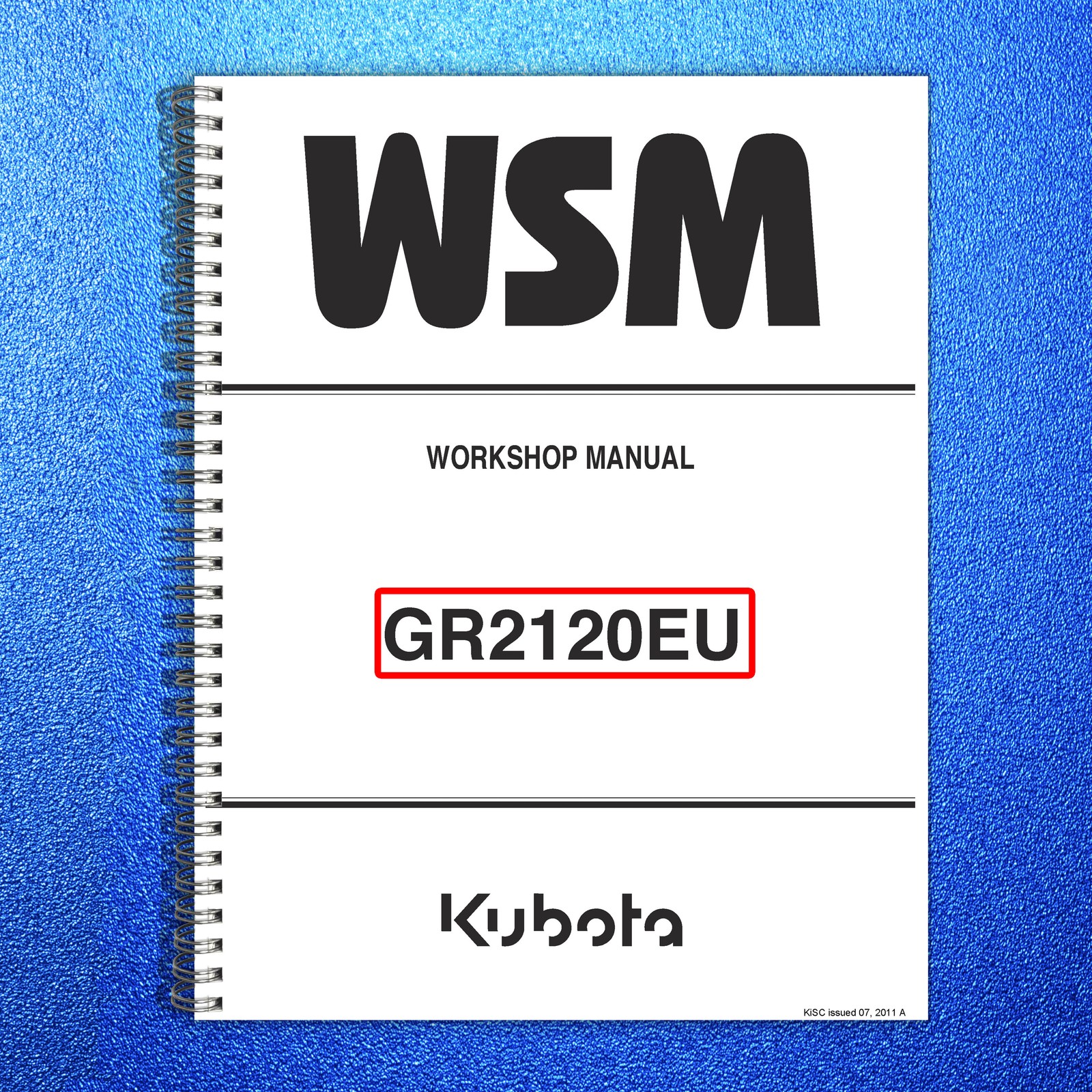 KUBOTA GR2120EU Riding Mower Workshop Manual 2011 – BOUND – COVERS – XL FOLDOUTS