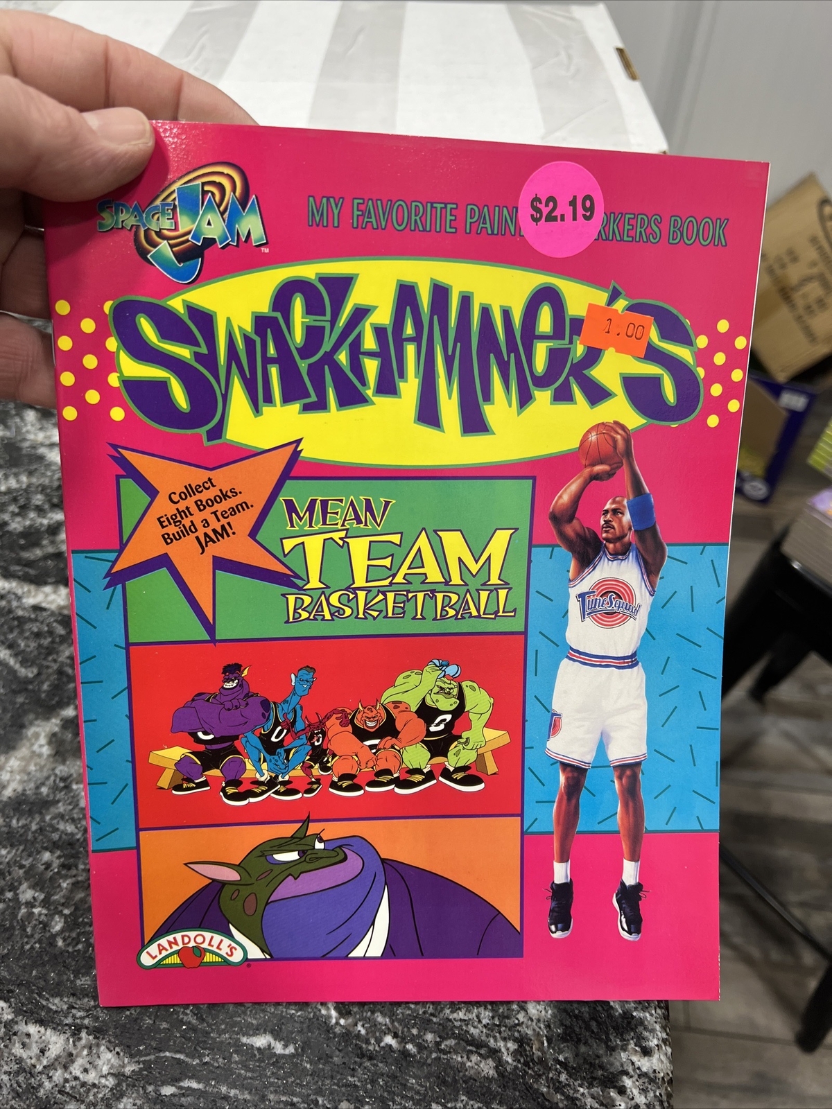 SPACE JAM SWACKHAMMER’S MEAN TEAM BASKETBALL PAINT & MARKER BOOK LANDOLL’S 1996