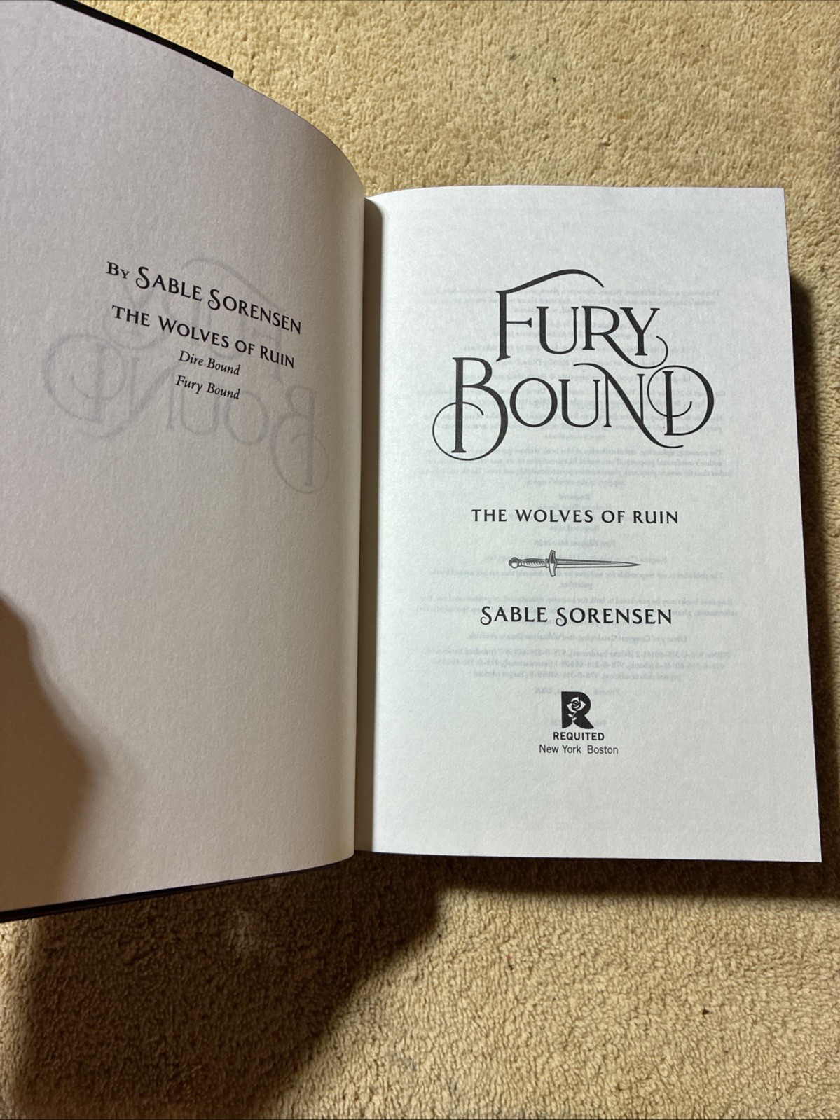 Fury Bound by Sable Sorensen 1st Edition (Target Exclusive Edition) Sprayed Edge