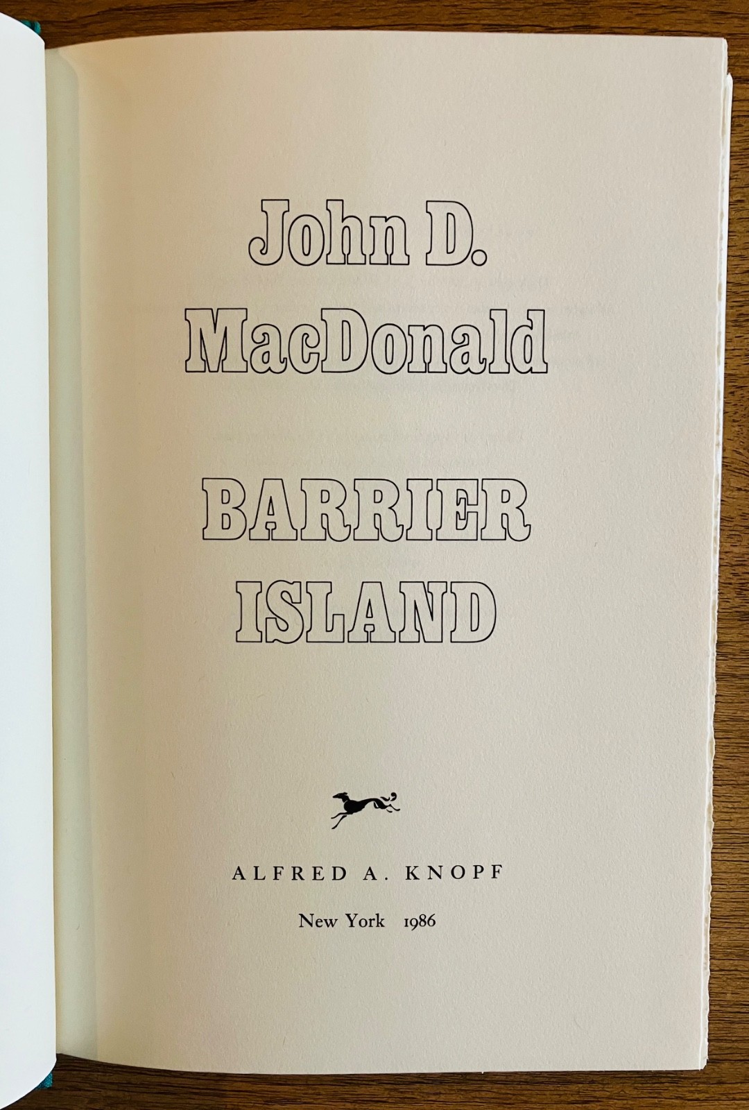 Barrier Island by John D. MacDonald 1986 1st Edition Hardcover Signed/Inscribed