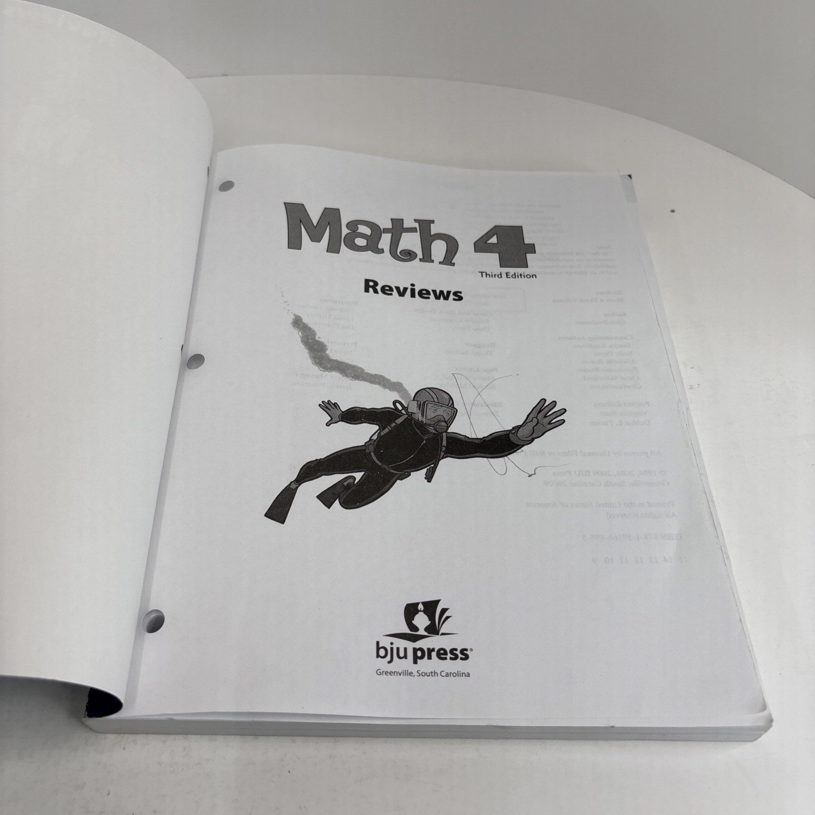 BJU Press Math 4 Student Reviews Third Edition Educational Workbook –