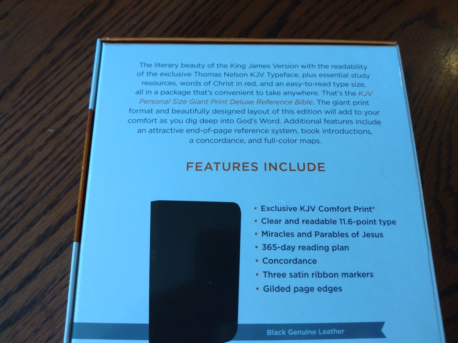 KJV Giant Print Personal Size Ref. Bible – $119.99 Retail -Black Genuine Leather