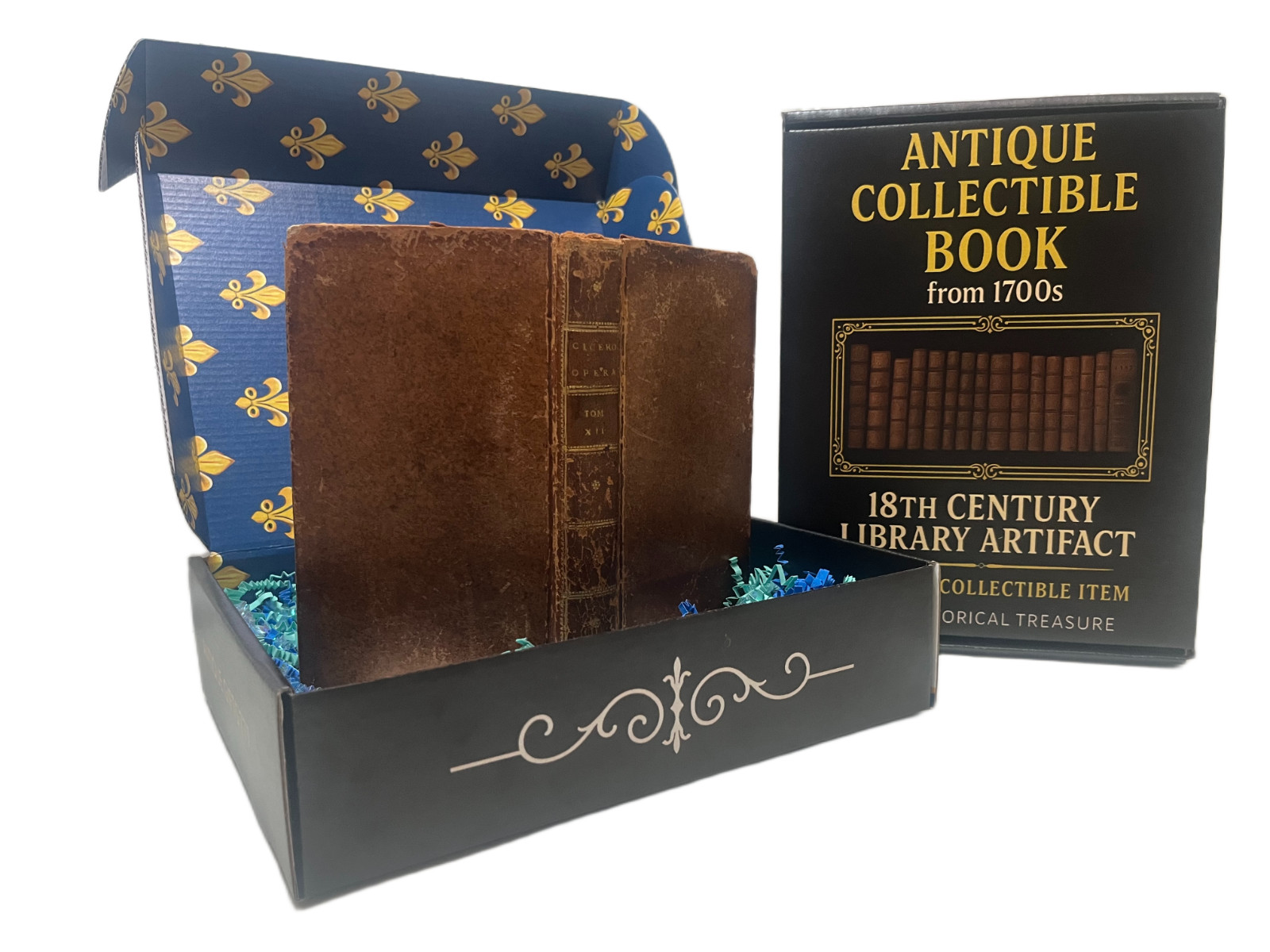 Old Book from 1700s – Luxury Gift Box – with Certificate of Authenticity