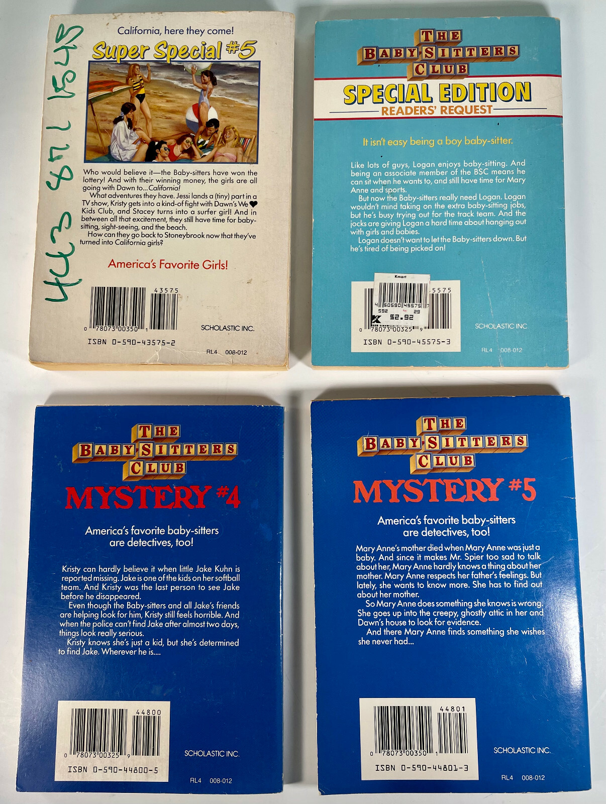 Lot of 8 Baby Sitters Club Miscellaneous Mystery Little Sister Super Special Etc