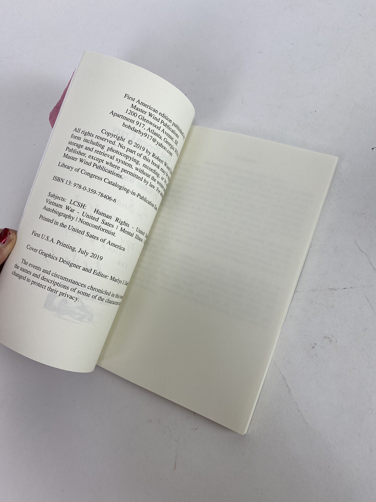 SIGNED First Person Crazy By Robert Wood Darby Paperback First Edition 2019