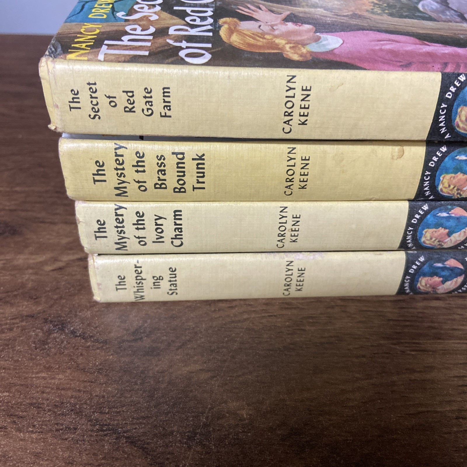 Lot of 4 Nancy Drew Mystery Carolyn Keene Matte HC Blue End Pages VG