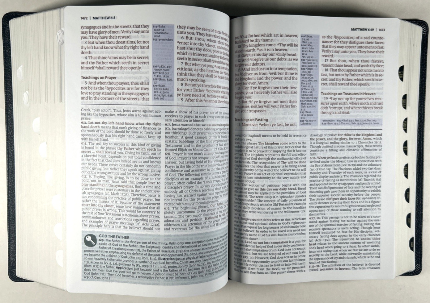 KJV Study Bible Black Genuine Leather Full Color Edition Indexed King James VG