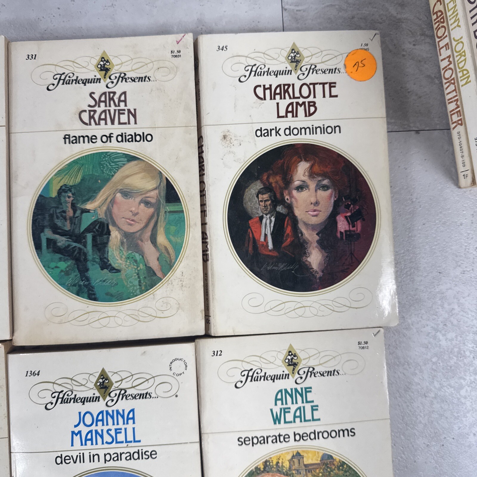 Lot of 20 Harlequin Presents Romance Paperback Books Vintage 1496