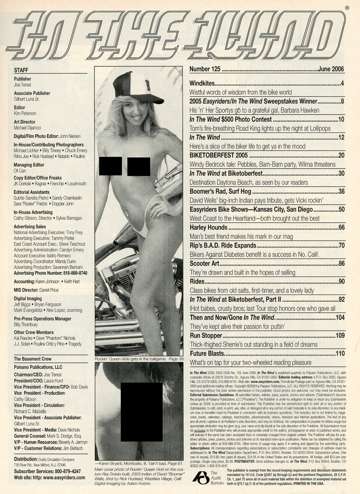 IN THE WIND Magazine – June 2006 with Vicki on the cover