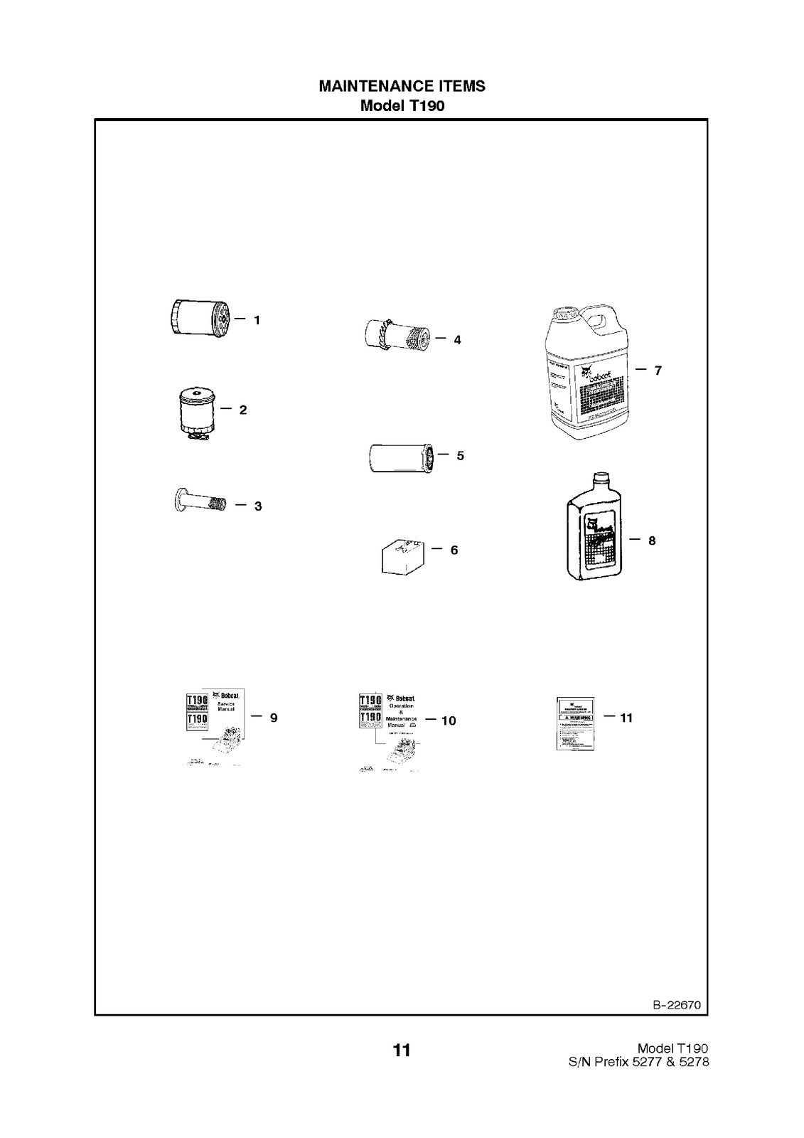 BOBCAT T190 Parts Manual 2004 SN 527711001 Up – STEEL WIRE BOUND – TOUGH COVERS