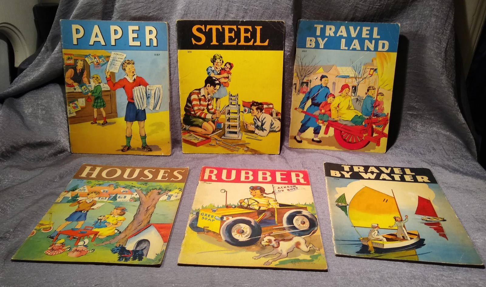 6 Vintage Kid’s Books, 1940 Whitman Publishing Good Condition