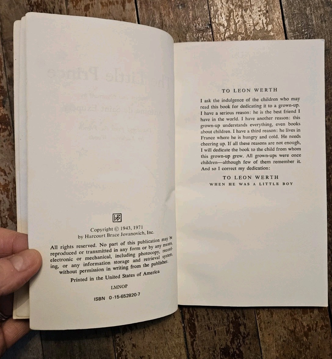 1971. The Little Prince Paperback By Antoine de Saint Exupery | Illustrated PB