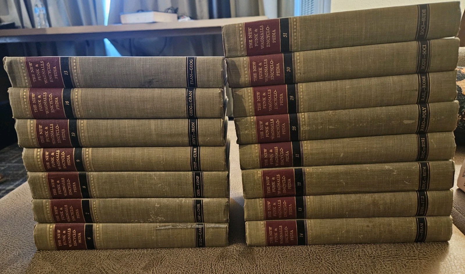 The New Funk and Wagnalls Encyclopedia Incomplete 1950 Lot Of 15