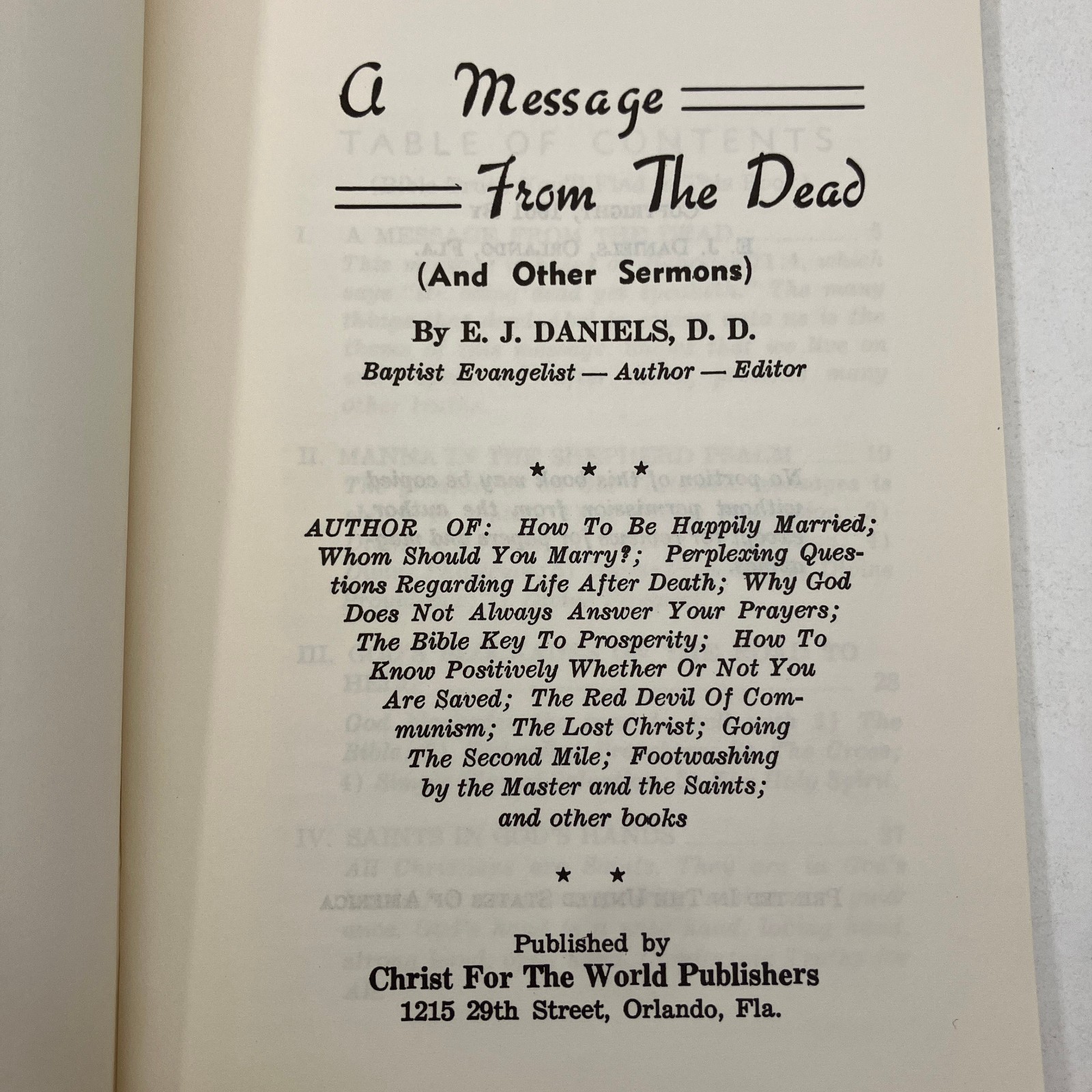 7 Vintage E.J. Daniels Small Staple Bound Booklets Lot Christ for the World GOOD